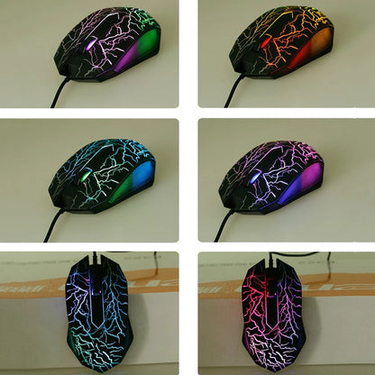 RGB USB Wired Gaming Mouse – 1600 DPI Optical Ergonomic Mouse for PC, MacBook & Desktop Use