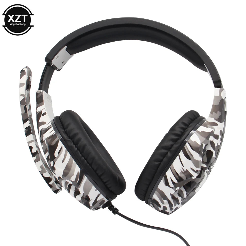 Gaming Headset with Microphone – Camouflage Design, 3.5mm Wired AUX for PS4, Xbox One, PC & Smartphone