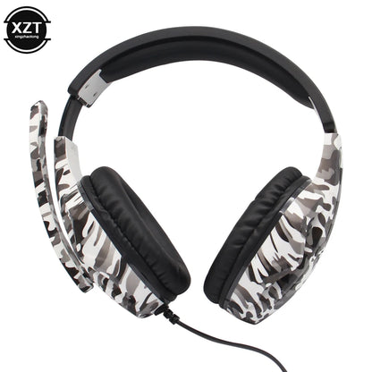 Gaming Headset with Microphone – Camouflage Design, 3.5mm Wired AUX for PS4, Xbox One, PC & Smartphone
