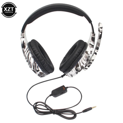 Gaming Headset with Microphone – Camouflage Design, 3.5mm Wired AUX for PS4, Xbox One, PC & Smartphone