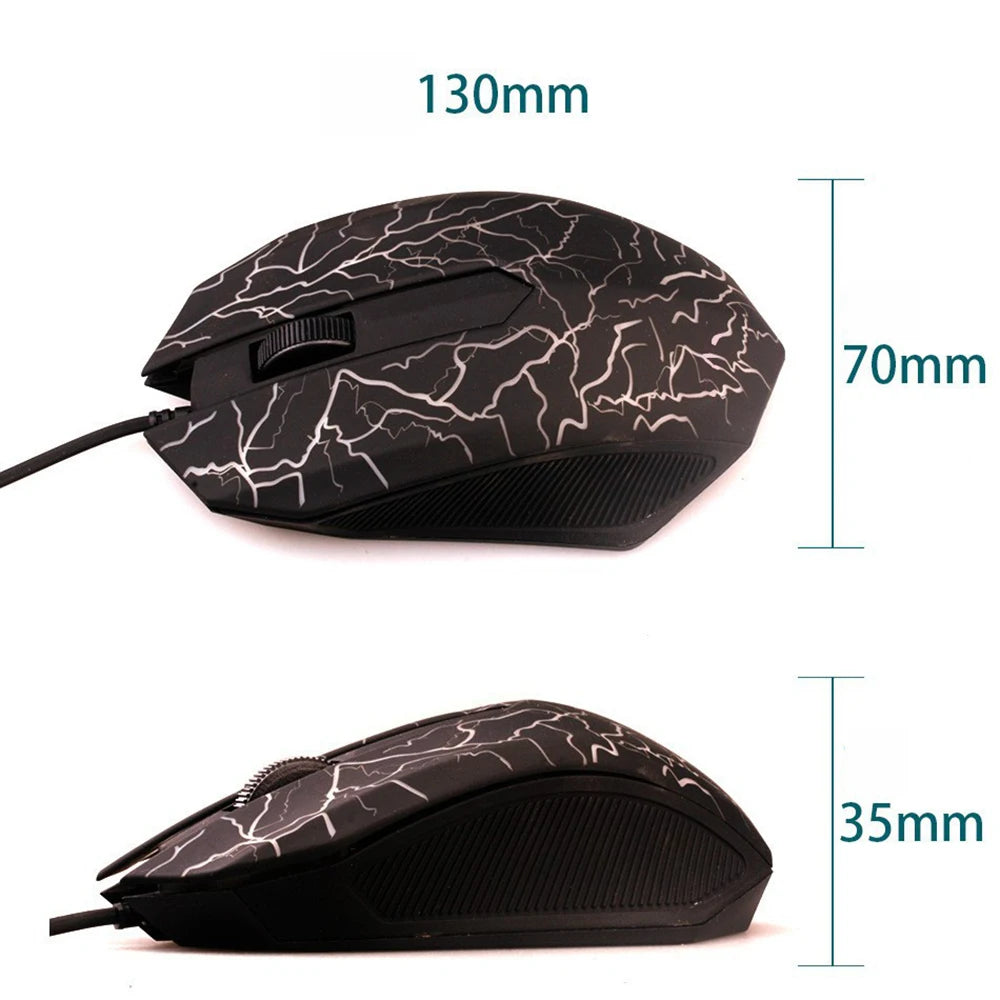 RGB USB Wired Gaming Mouse – 1600 DPI Optical Ergonomic Mouse for PC, MacBook & Desktop Use